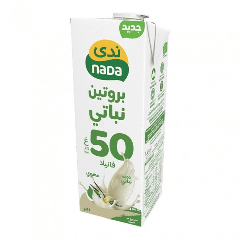 ندى مشروب بروتين فانيلا  نباتي عضوي 1لتر