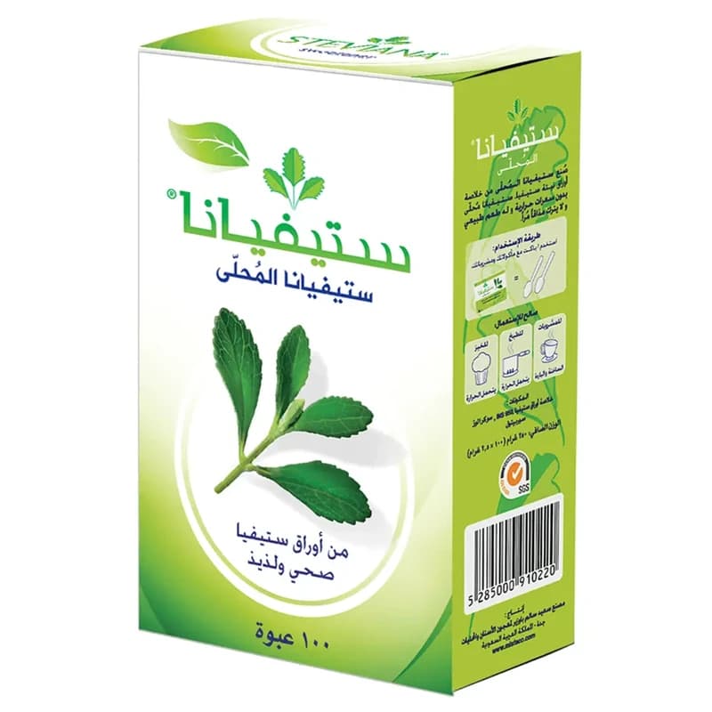 ستيفيانا سكر محلى 100 ظرف (250جرام)