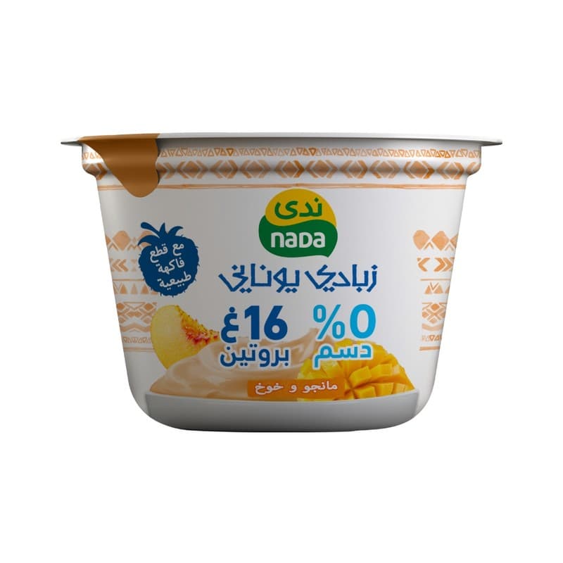ندي زبادي يوناني مانجو وخوخ 160جم