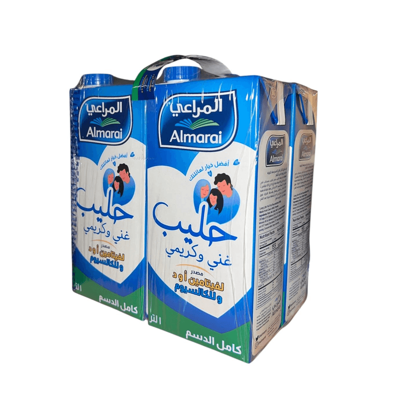 حليب المراعي كامل الدسم طويل الاجل 1لتر — شدة*4